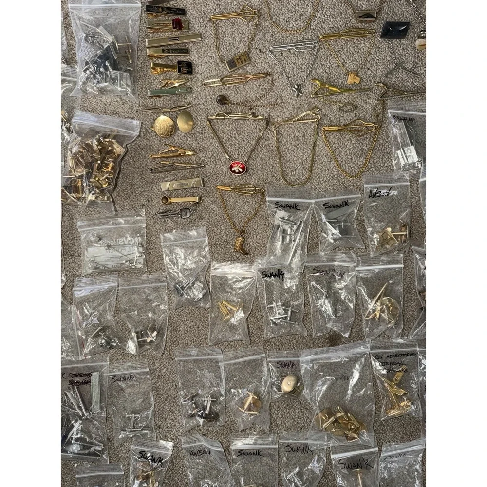 Vintage Cufflinks Tie Tacks Tie Bars Huge Lot 500+pcs Swank Sara Cov Anson Hicko
